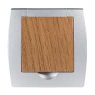 Gniazdo Luna srebrne z drewno teak