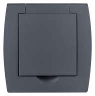 Gniazdo Luna antracyt gumowane